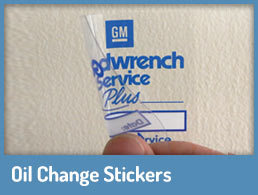 Oil Change Stickers Link