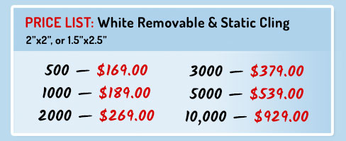 Price List White