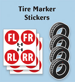 Tire Marker Stickers